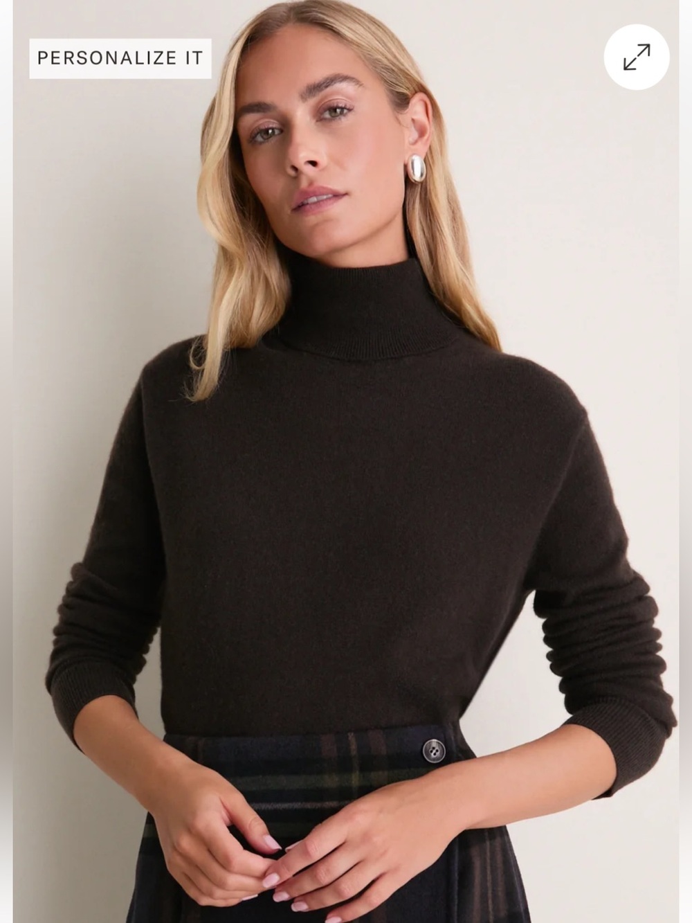 Tuckernuck cashmere Dark Brown Turtleneck Sweater